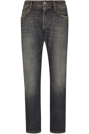 Dolce & Gabbana Slim-Fit-Jeans mit Logo-Applikation