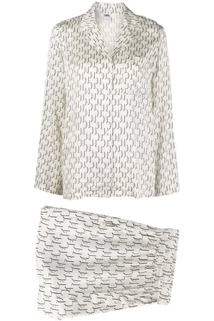 Karl Lagerfeld Damen Schlafanzüge - Pyjama mit Monogramm-Print