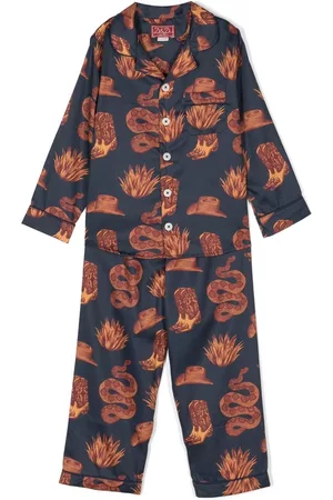 Desmond & Dempsey Schlafanzüge - Pyjama mit Wild Icons-Print