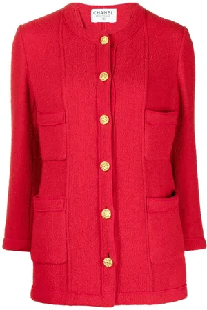 CHANEL Jacke mit rundem Ausschnitt