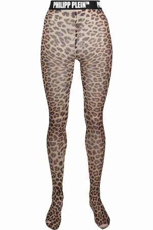 Philipp Plein Strumpfhose mit Leoparden-Print