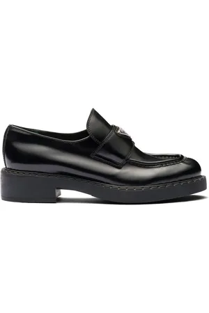 Prada Chocolate Loafer aus gebürstetem Leder