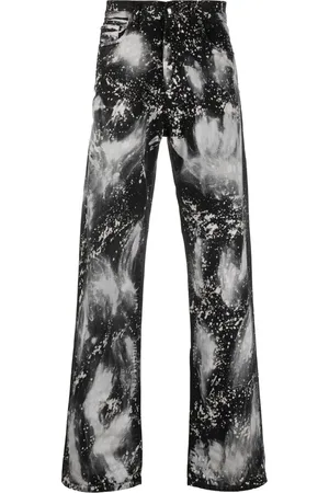 DARKPARK Gerade Jeans mit Farbklecks-Print