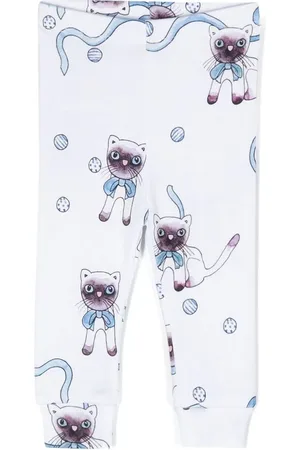 Mini Rodini Leggings mit Katzen-Print