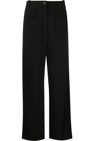Khaite Gerade High-Waist-Hose