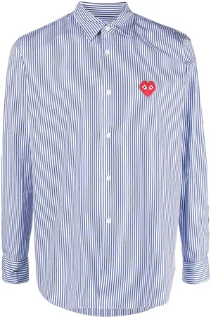 Comme des Garçons Gestreiftes Hemd mit Logo