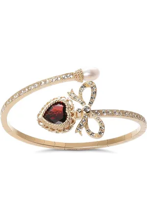 Dolce & Gabbana 18kt Gelbgoldarmspange mit Perle und Herz-Motiv
