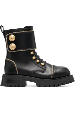 Balmain Schnürstiefel mit eckiger Kappe