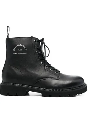 Karl Lagerfeld Schnürstiefel mit Logo-Print