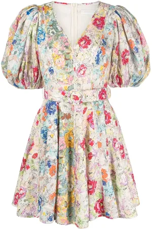 ZIMMERMANN Clover Minikleid mit Blumenmuster