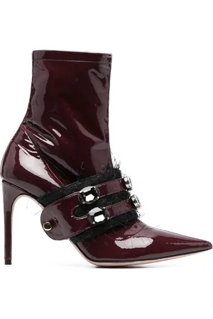HARDOT Stiefel in Lackoptik mit Kristallen