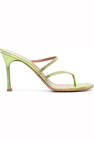 Amina Muaddi Sandalen mit Kristallen 105mm