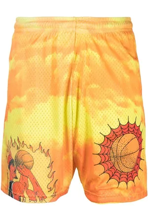 MARKET Shorts aus Mesh mit Print