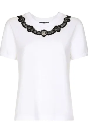 Dolce & Gabbana T-Shirt mit Spitzendetail