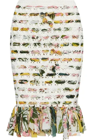 Oscar de la Renta Gehäkelter Rock