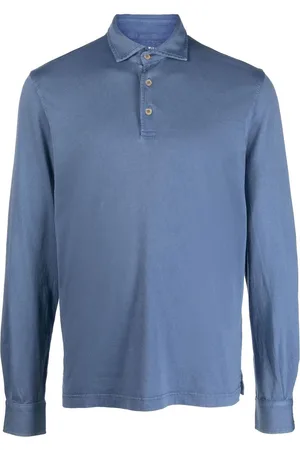 FEDELI Poloshirt mit langen Ärmeln