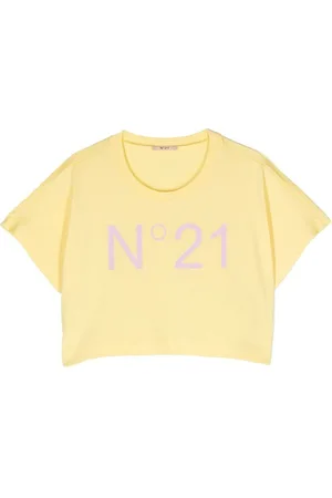 Nº21 Cropped-T-Shirt mit Logo-Print