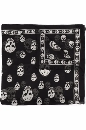 Alexander McQueen Seidentuch mit Totenkopf-Print