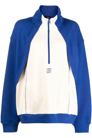 GOEN.J Sweatshirt mit Kontrasteinsätzen