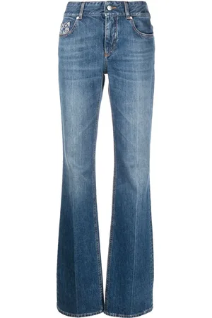 Stella McCartney Gerade High-Rise-Jeans