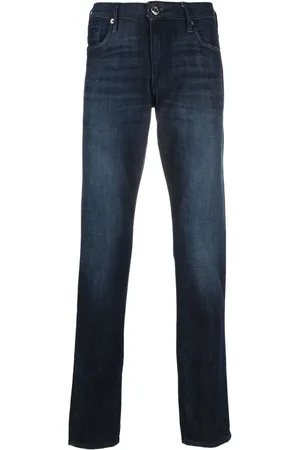 Emporio Armani Halbhohe Straight-Leg-Jeans