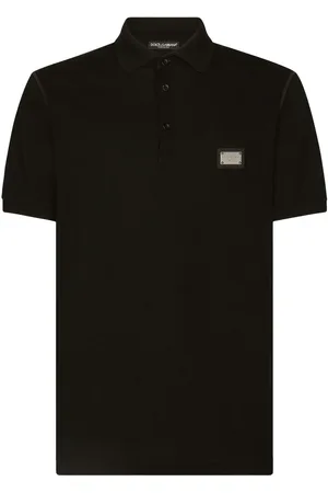 Dolce & Gabbana Pikee-Poloshirt mit Logo-Schild