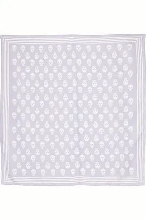 Alexander McQueen Seidenschal mit Totenkopf-Print