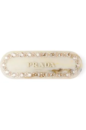 Prada Haarklammer mit Kristall-Logo