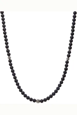 Nialaya Halskette mit Onyx-Perlen
