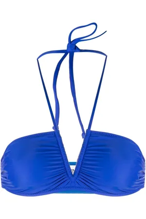 Ganni Gerafftes Bikinioberteil
