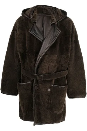 Gianfranco Ferré 1990 Kapuzenmantel aus Shearling