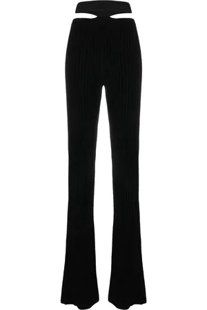 ANDREADAMO Gestrickte Hose mit hohem Bund