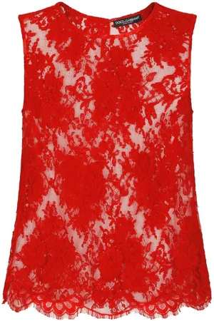 Dolce & Gabbana Ärmelloses Top aus Chantilly-Spitze