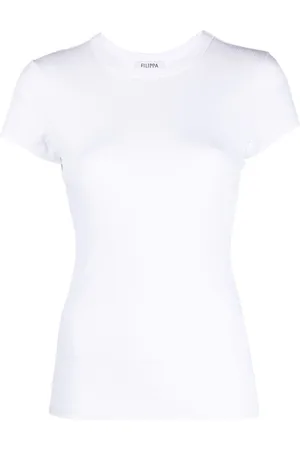 Filippa K T-Shirt aus geripptem Strick