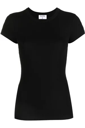 Filippa K T-Shirt aus geripptem Strick