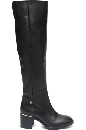 Tommy Hilfiger Kniehohe Stiefel mit Logo-Schild