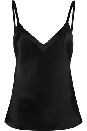 BLANCA Satintop mit V-Ausschnitt