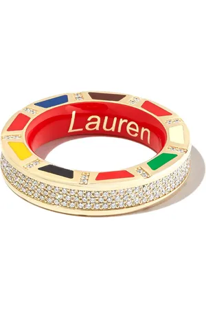 Lauren Rubinski 14kt Gelb- und Weißgoldring mit Diamanten