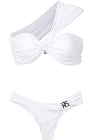 AMIR SLAMA Gerippter One-Shoulder-Bikini
