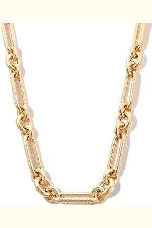 Lauren Rubinski 14kt Gelbgoldhalskette im Design-Mix