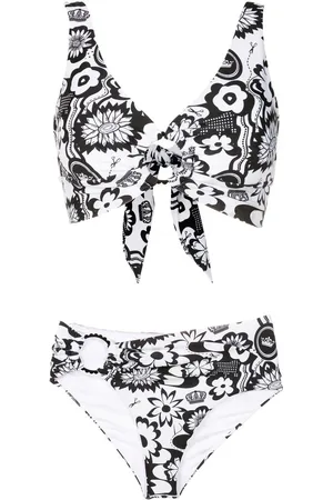 AMIR SLAMA Bikini mit Blumen-Print
