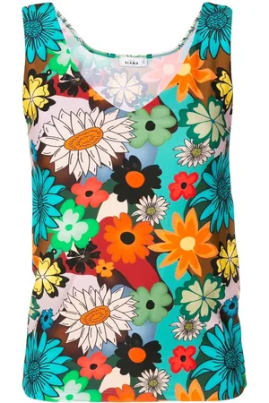AMIR SLAMA Top mit Blumen-Print