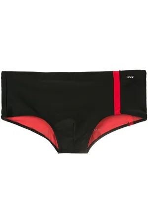 AMIR SLAMA Gestreifte Badeshorts