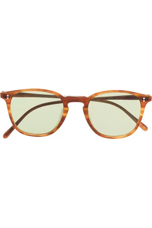 Oliver Peoples Runde Sonnenbrille in Schildpattoptik
