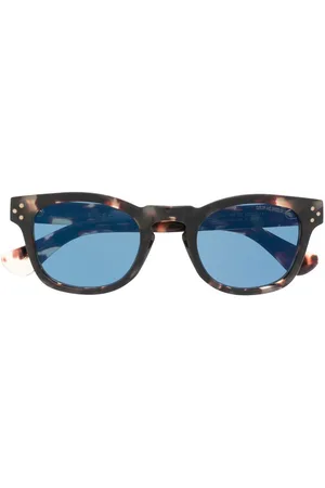 CUTLER & GROSS Eckige Sonnenbrille in Schildpattoptik