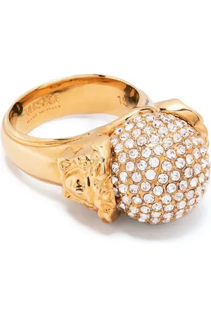 VERSACE Medusa crystal-embellished ring