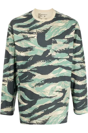 Maharishi Langarmshirt mit abstraktem Print