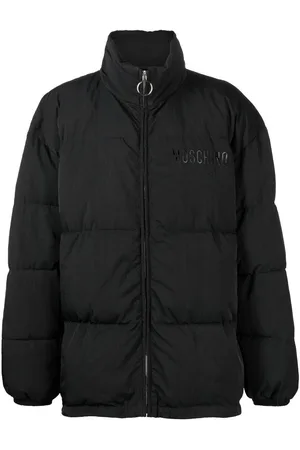 Moschino Gefütterter Mantel mit Logo-Print