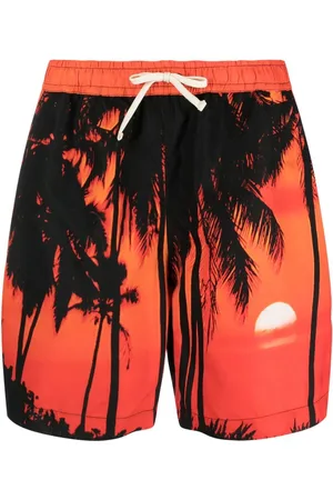 BLUE SKY INN Badeshorts mit Palmen-Print