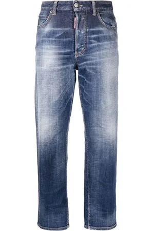 Dsquared2 Ausgeblichene Straight-Leg-Jeans